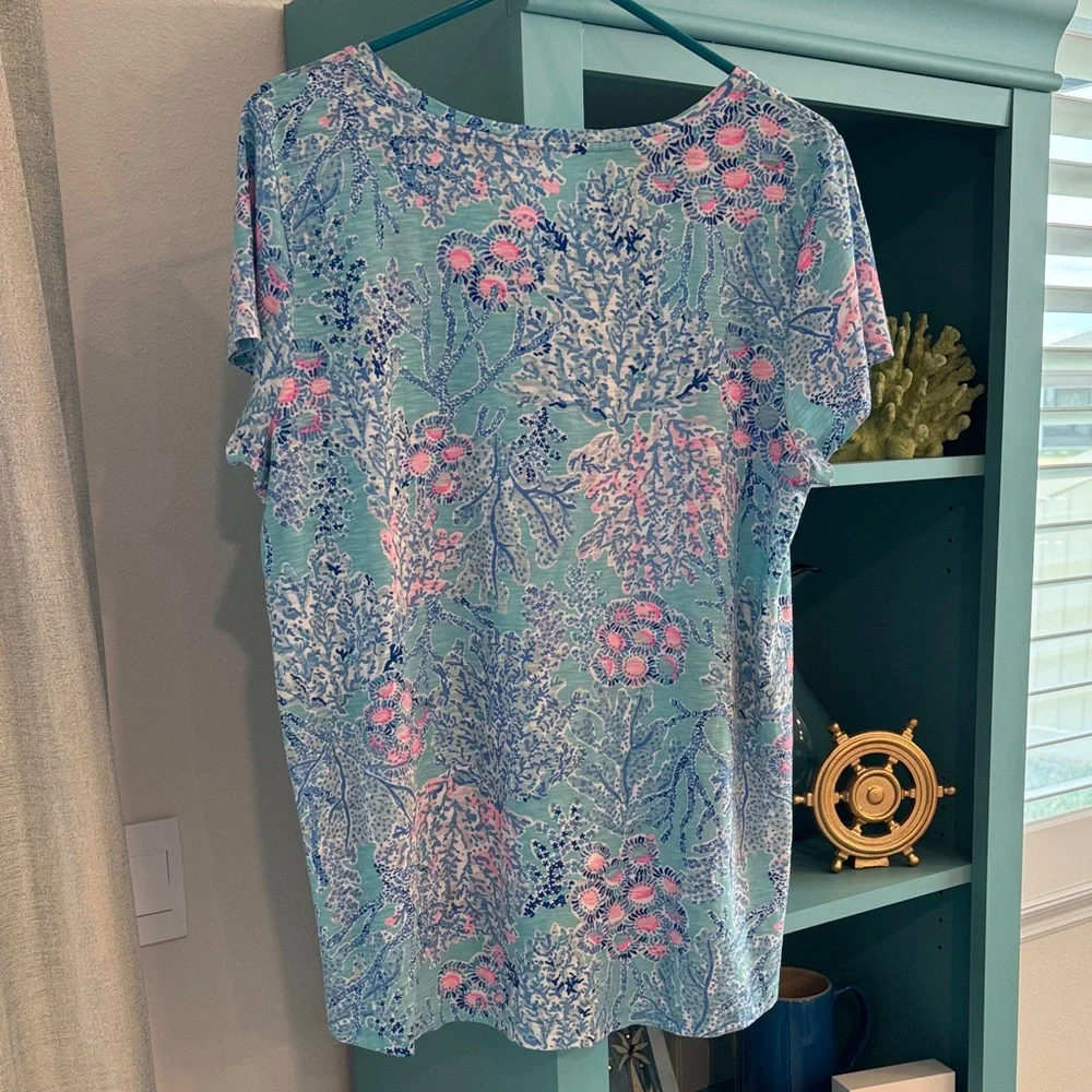 Lilly Pulitzer Etta Scoop Neck Top XL - Picture 8 of 8